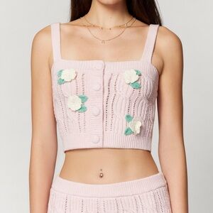 NWT Florence by mills wild wish tank crochet flowers size XL